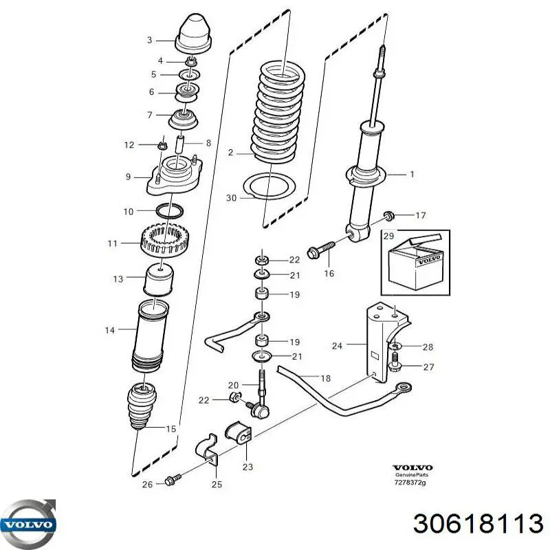 Comprar 30618113 Volvo Muelle de eje trasero