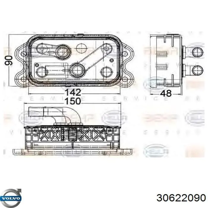 Enfriador de aceite  Volvo 30622090