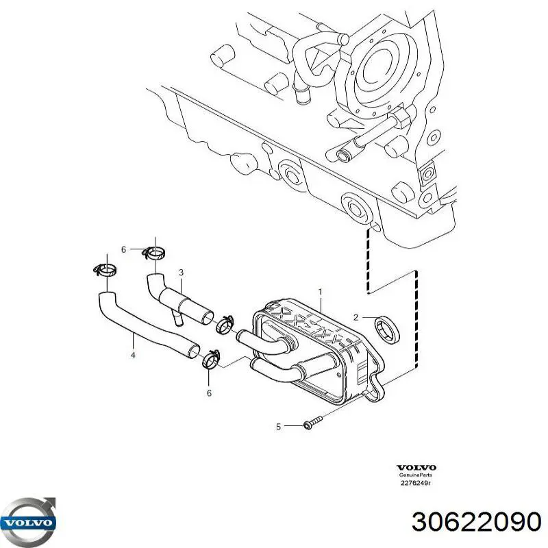 30622090 Volvo radiador de aceite