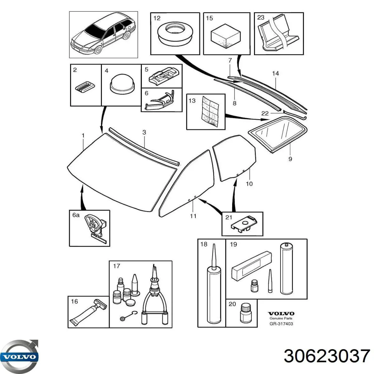 GS7216D12 FPS Parabrisas delantero 