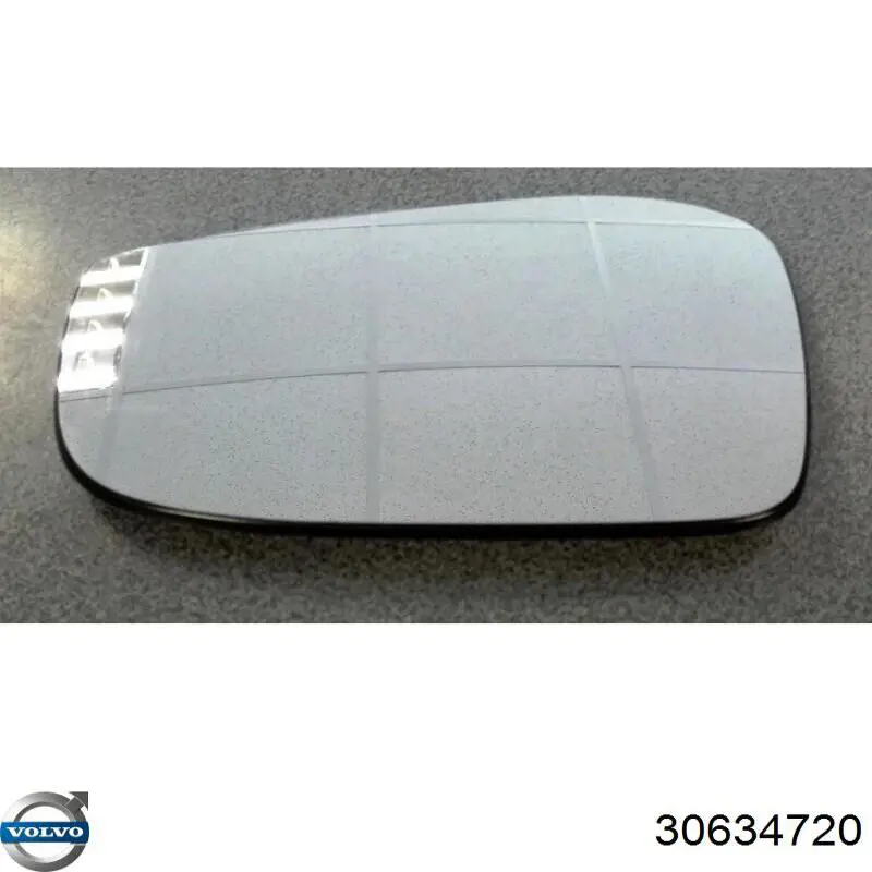 30634720 Volvo cristal de espejo retrovisor exterior derecho