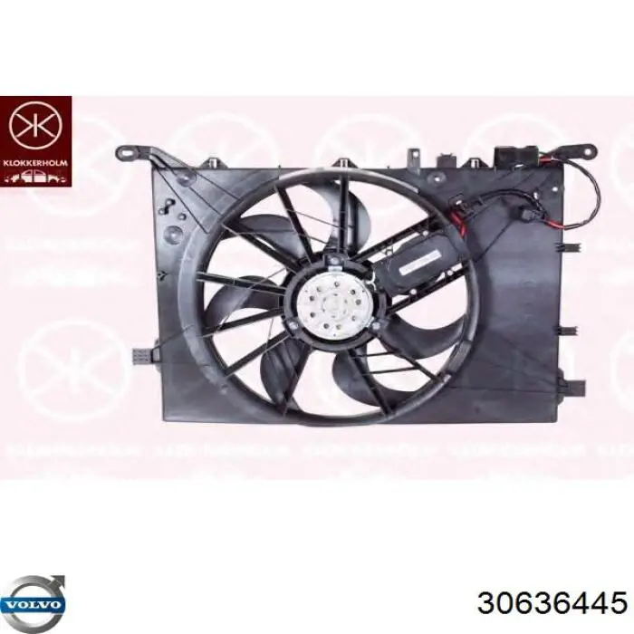 30636445 Volvo difusor de radiador, ventilador de refrigeración, condensador del aire acondicionado, completo con motor y rodete