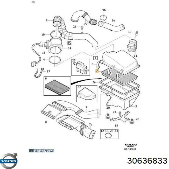 Comprar 30636833 Volvo Filtro de aire