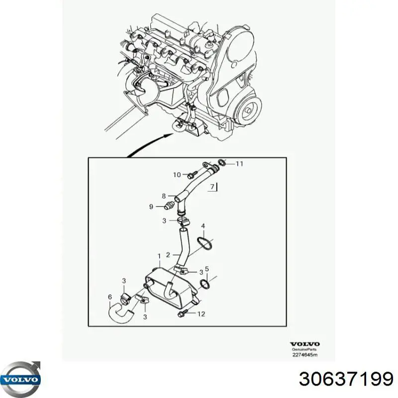 Comprar 8631464 Volvo Junta de radiador de aceite
