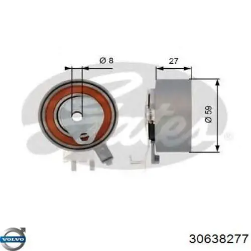 Tensor correa distribución 30638277 Volvo