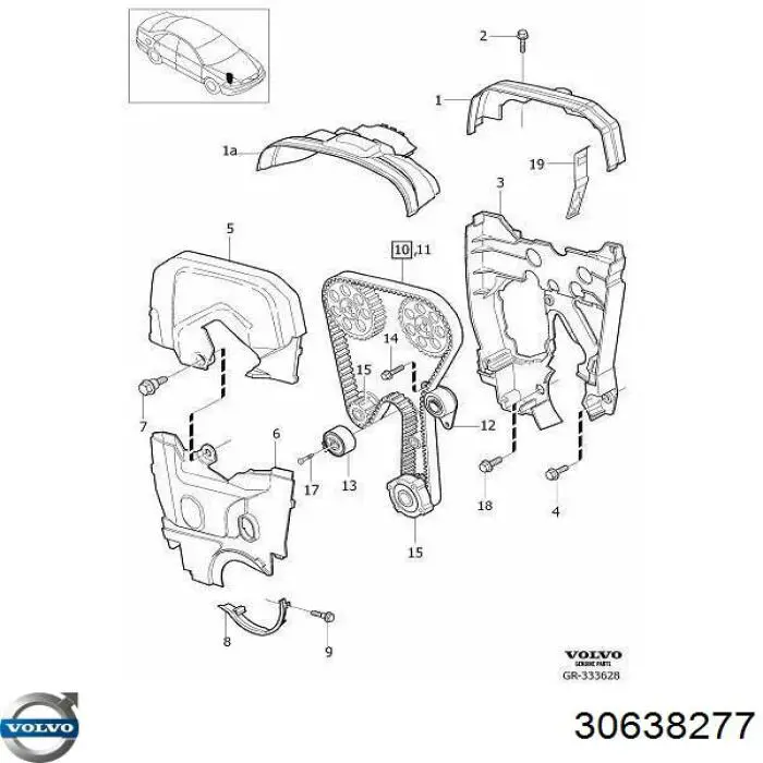 Tensor correa distribución 30638277 Volvo