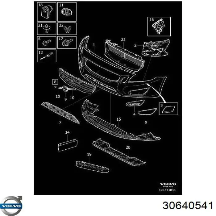 Clip de fijación de parachoques delantero Volvo 30640541 precio, desde 6,69 EUR