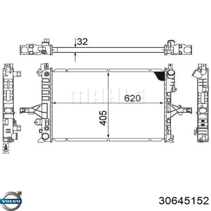 Radiador refrigeración del motor VOLVO 30645152