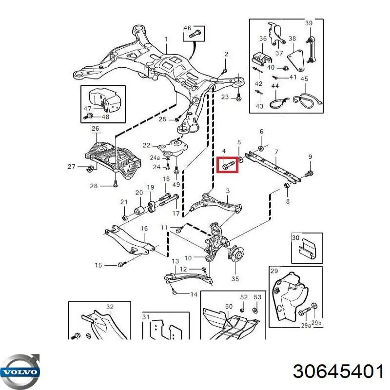 Comprar 30645401 Volvo Buje de mangueta trasera