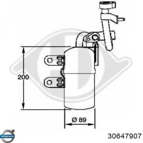 30647907 Volvo receptor-secador del aire acondicionado