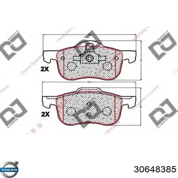 30648385 Volvo Pastillas delanteras
