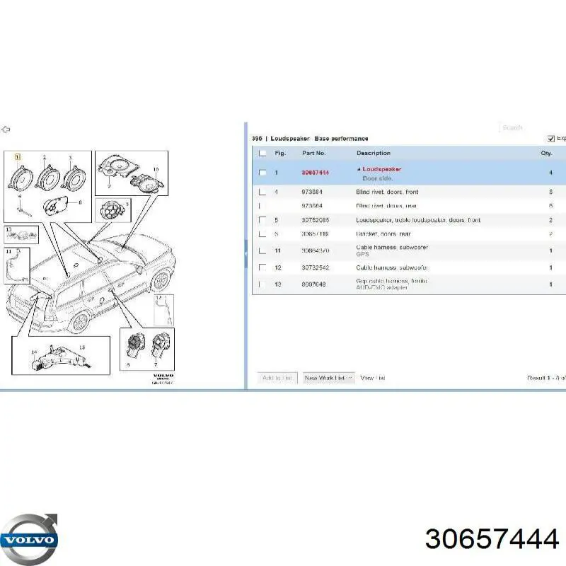  Volvo 30657444 precio, desde 34,85 EUR