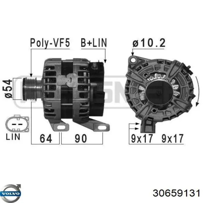 Alternador del motor Volvo 30659131 precio, desde 111,80 EUR