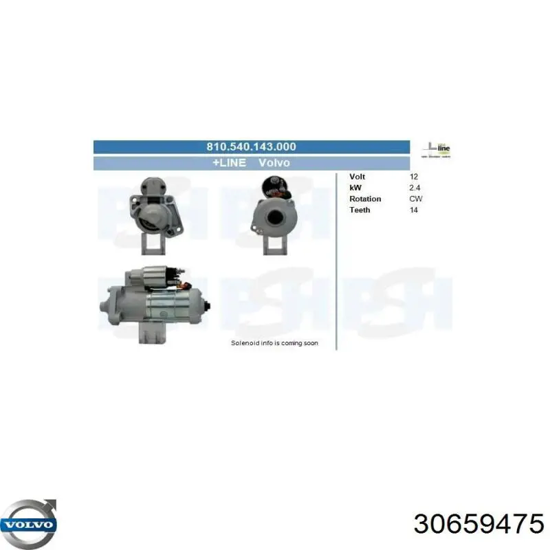 30659475 Volvo motor de arranque