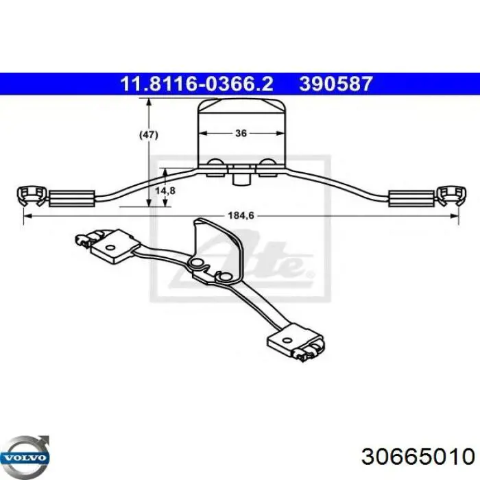 30665010 Volvo pinza de cierre