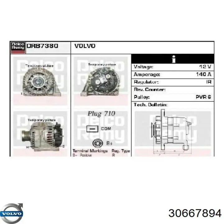 Generador Volvo 30667894
