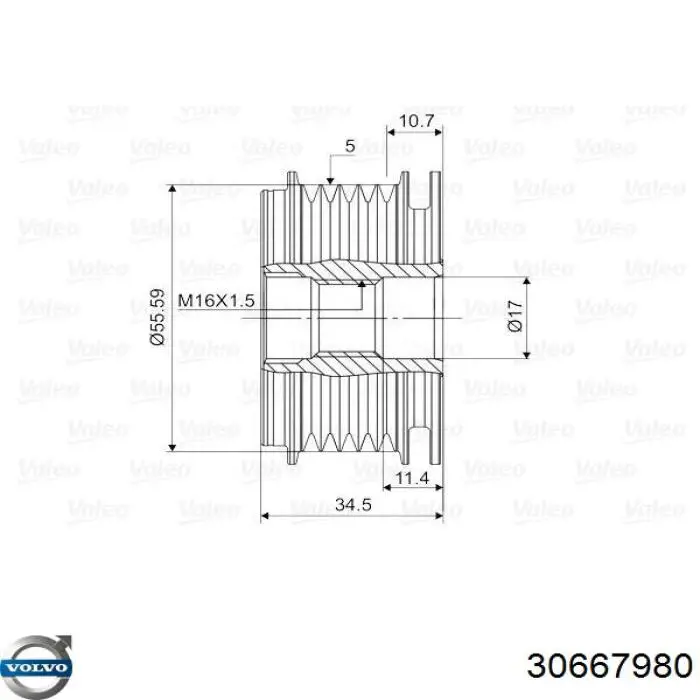 Comprar 30667980 Volvo Rueda libre del alternador