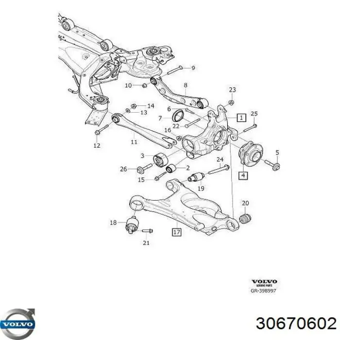 Perno de cubo Volvo 30670602 precio, desde 14,63 EUR