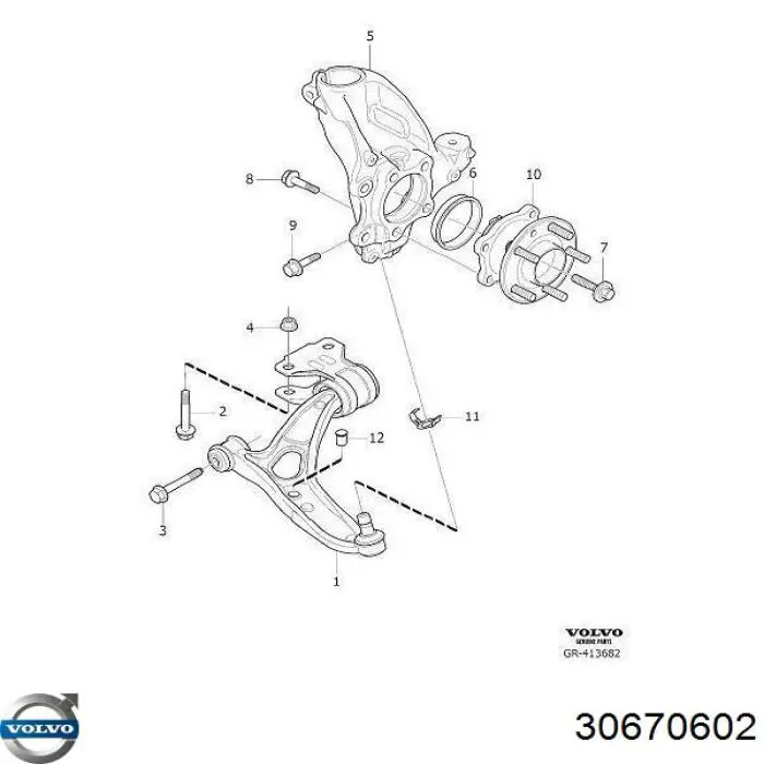 30670602 Volvo Perno de cubo