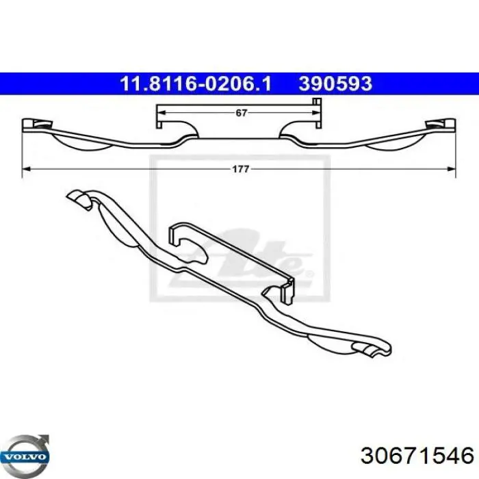 30671546 Volvo pinza de cierre