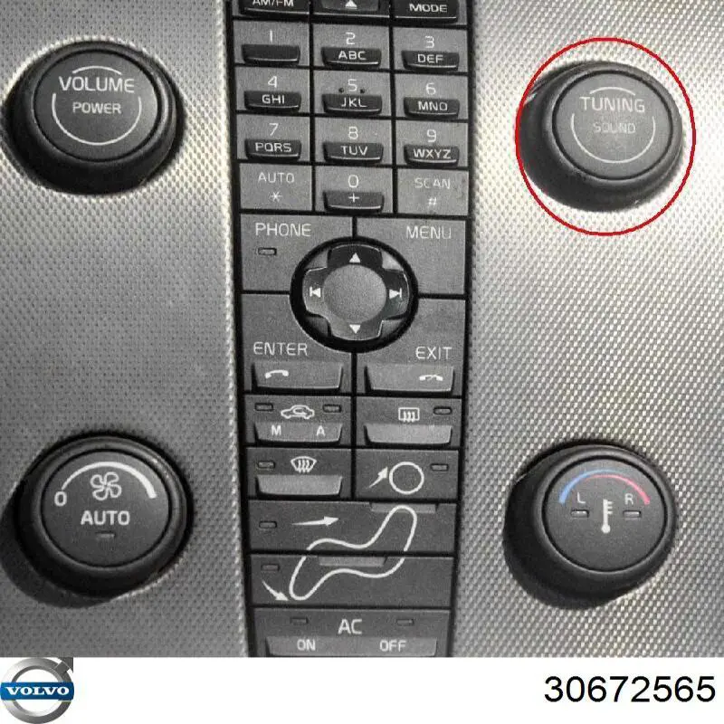 Embellecedor consola central decorativa para Volvo C30 (M)