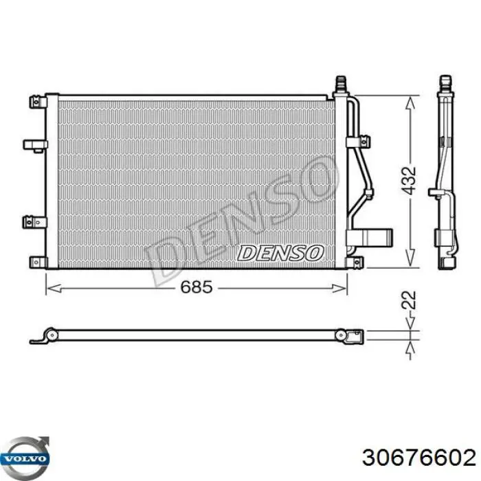 Condensador aire acondicionado 30676602 Volvo
