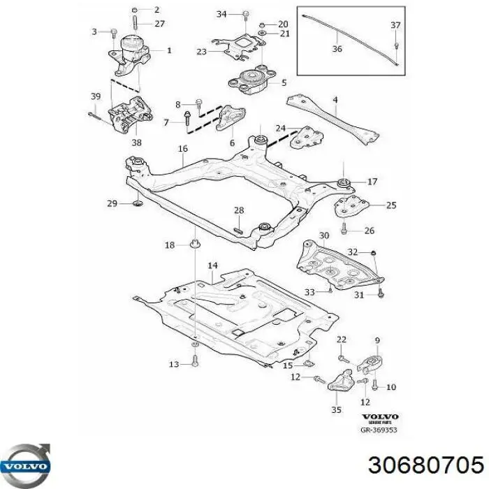 Comprar 30680705 Volvo Soporte de motor trasero