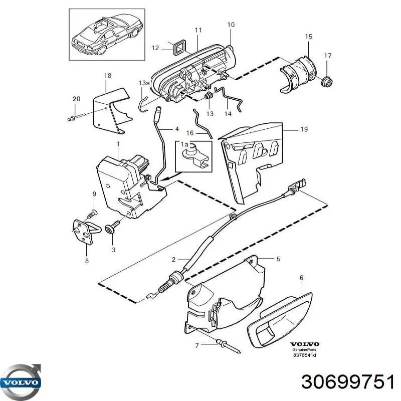Cerradura Volvo 30699751 precio, desde 53,55 EUR