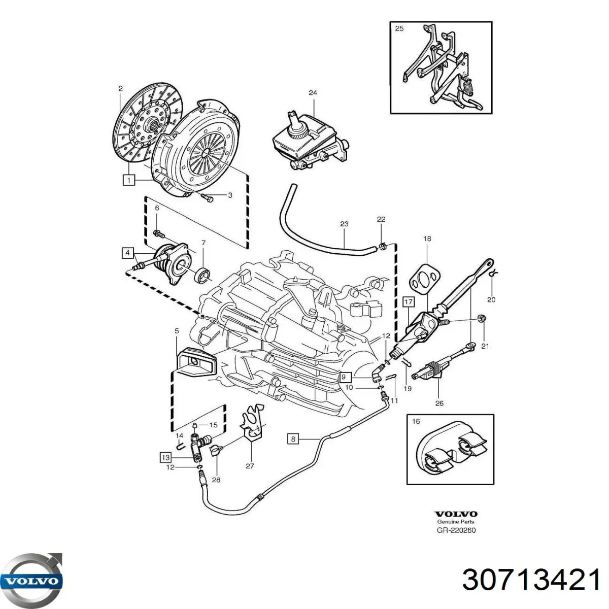 Cilindro de embrague Volvo 30713421 precio, desde 106,53 EUR