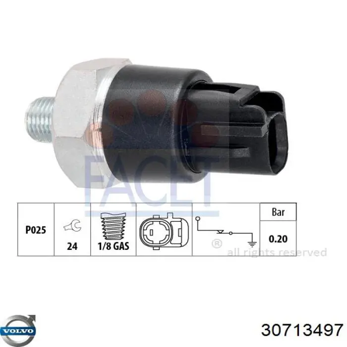 30713497 Volvo sensor de presión de aceite