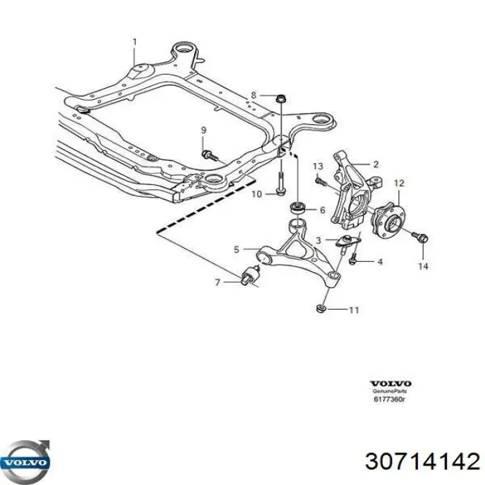 Perno de cubo Volvo 30714142 precio, desde 14,63 EUR