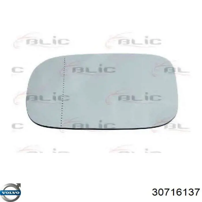 30716137 Volvo Cristal de espejo retrovisor exterior izquierdo
