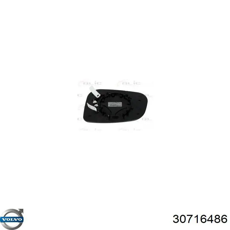 Cristal de espejo retrovisor derecho 30716483 Volvo