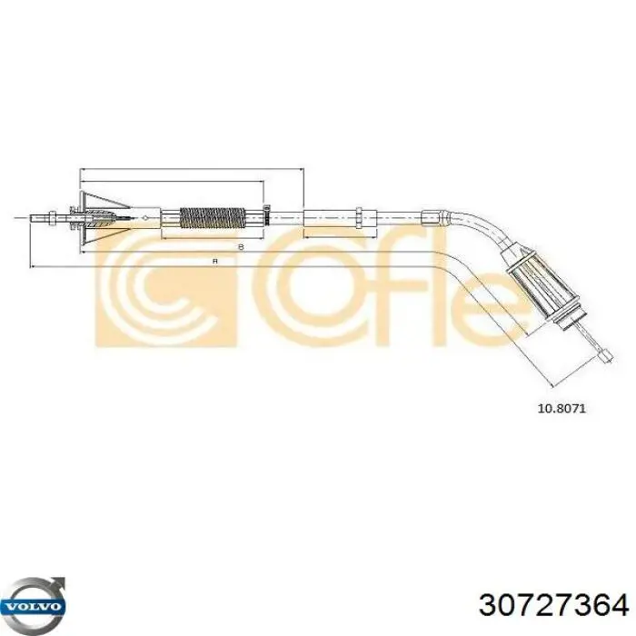 30794734 Volvo cable de freno de mano trasero izquierdo