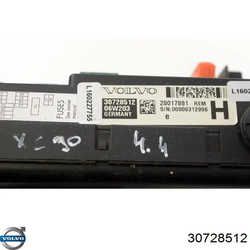 Caja de fusibles trasera interior Volvo 30728512 precio, desde 58,08 EUR