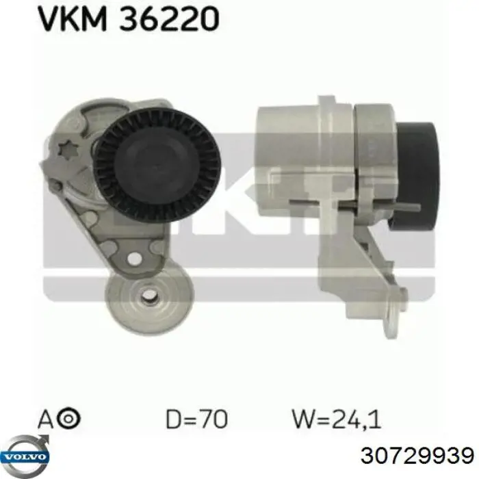 Rodillo tensor correa poli V Volvo 30729939 precio, desde 12,17 EUR