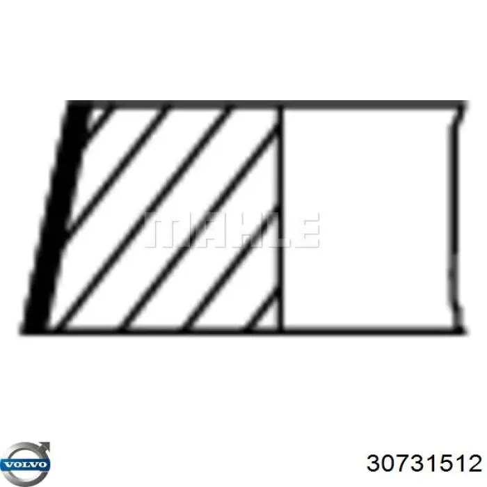 Juego de aros de pistón para 1 cilindro, STD Volvo 274428