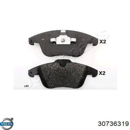 Pastillas freno delanteras Volvo 30736319 precio, desde 29,51 EUR
