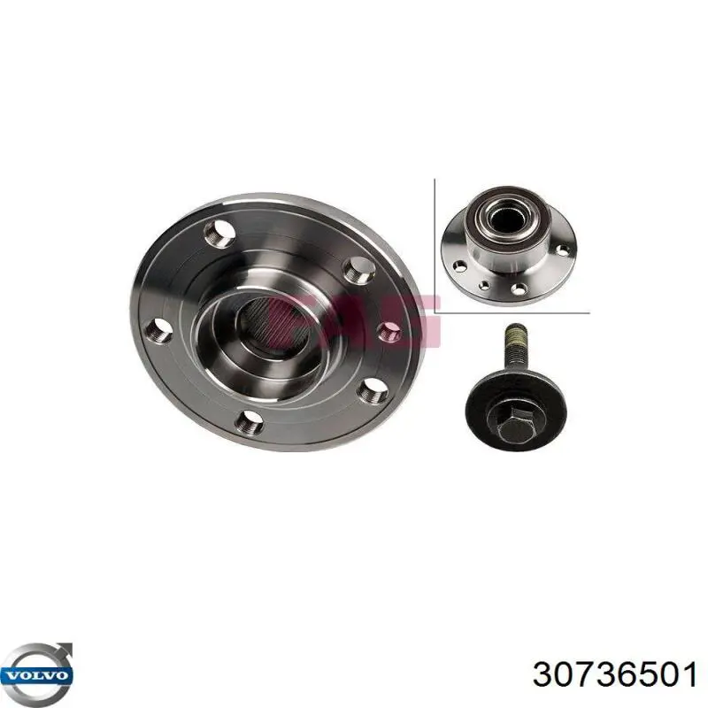 Buje de rueda delantero 30736501 Volvo