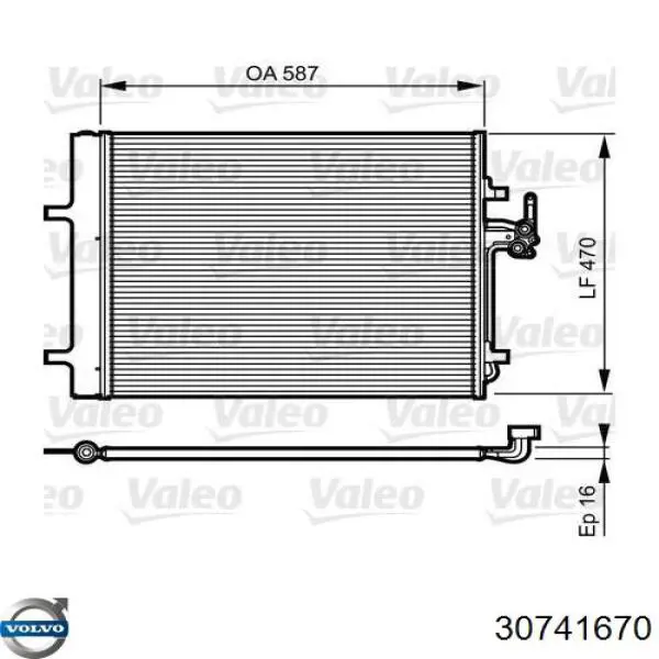 30741670 Volvo condensador aire acondicionado