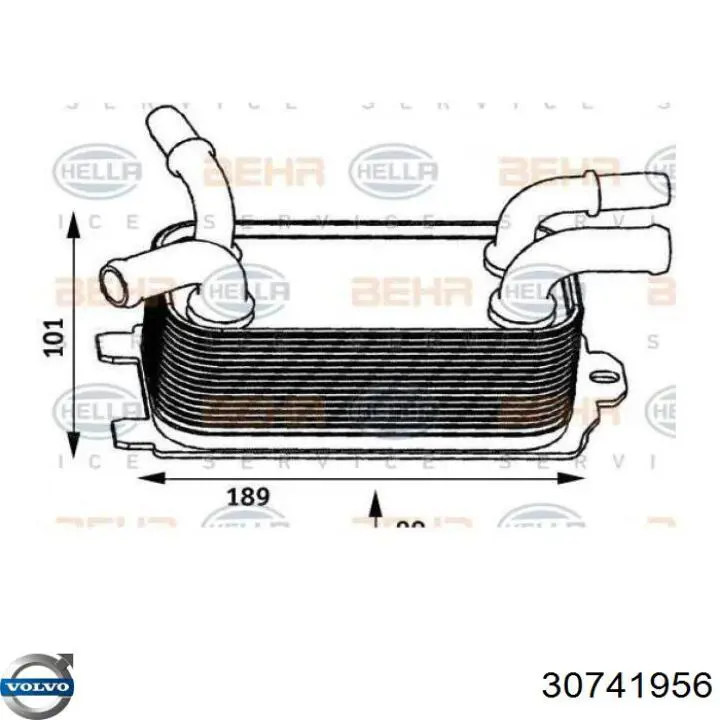 30741956 Volvo radiador enfriador de la transmision/caja de cambios