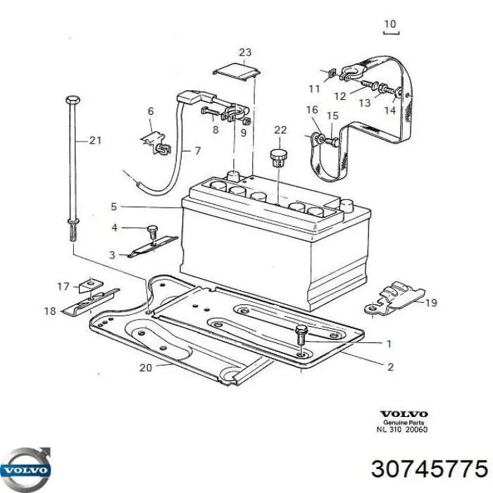 Comprar 30745775 Volvo Batería de coche