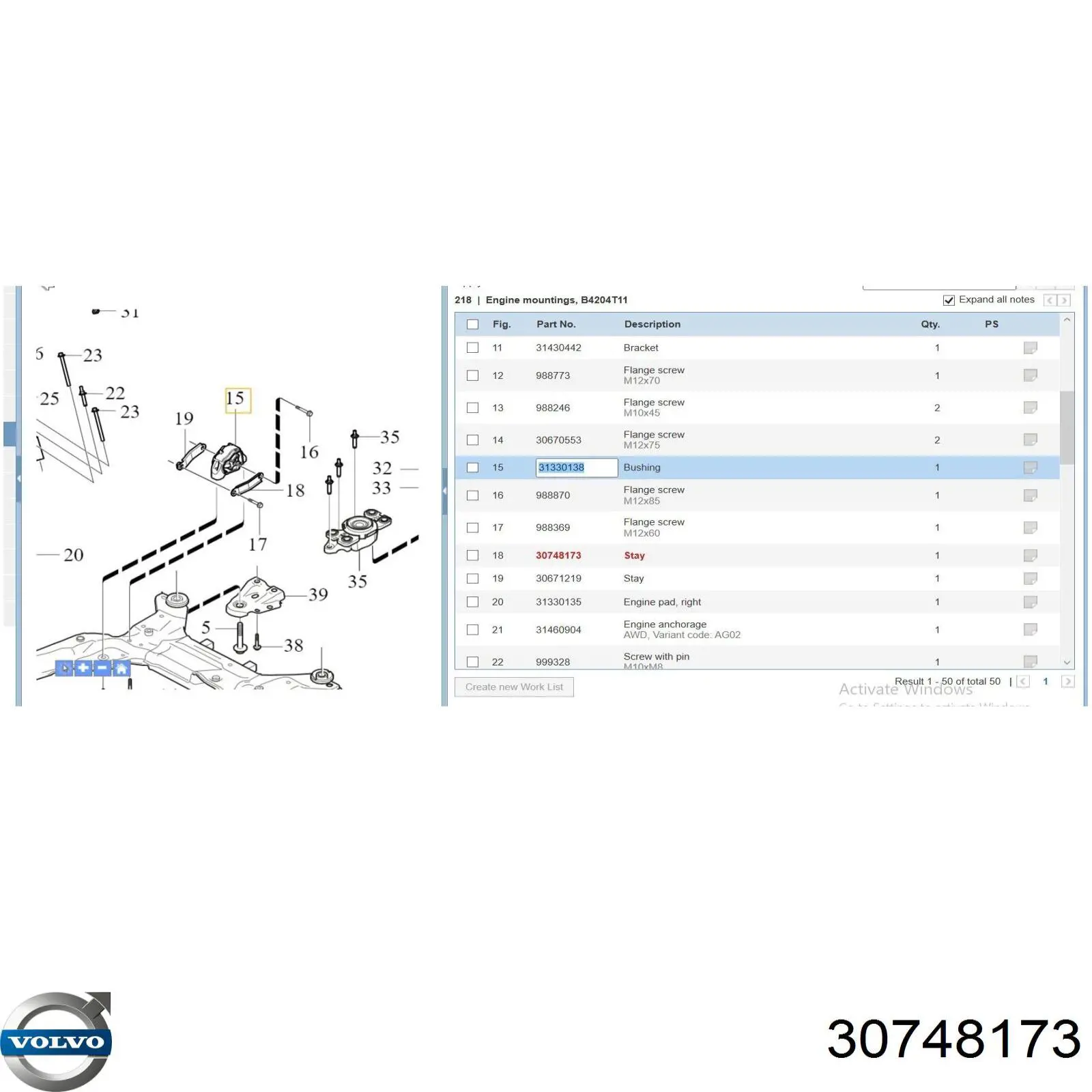 Comprar 30748173 Volvo 