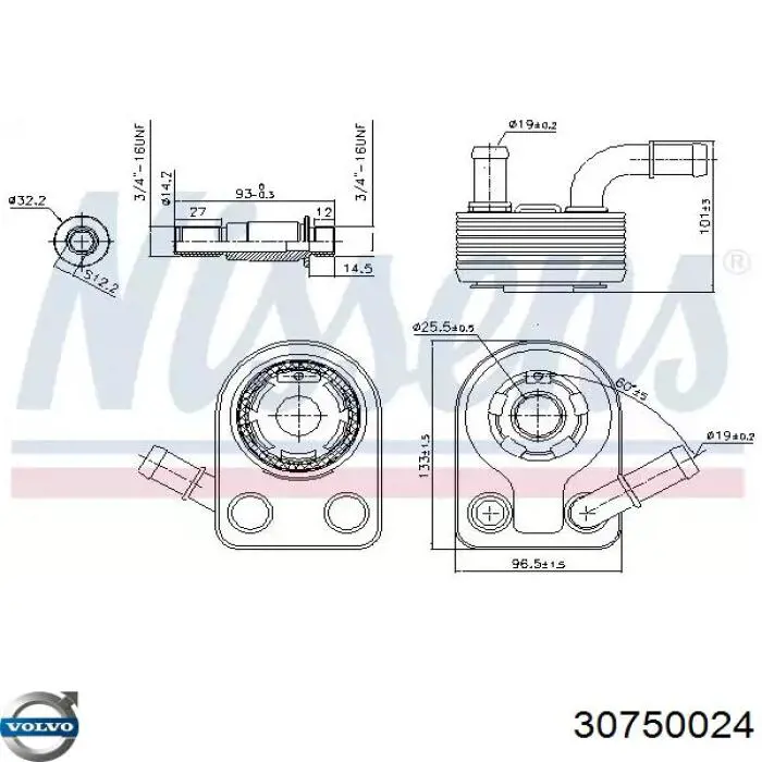Comprar 30750024 Volvo Junta de radiador de aceite