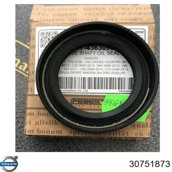 Retén del semieje delantero izquierdo XH0137F0 NOK
