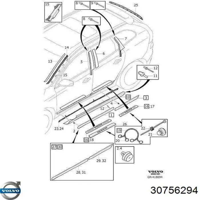  Volvo 30756294 precio, desde 152,46 EUR