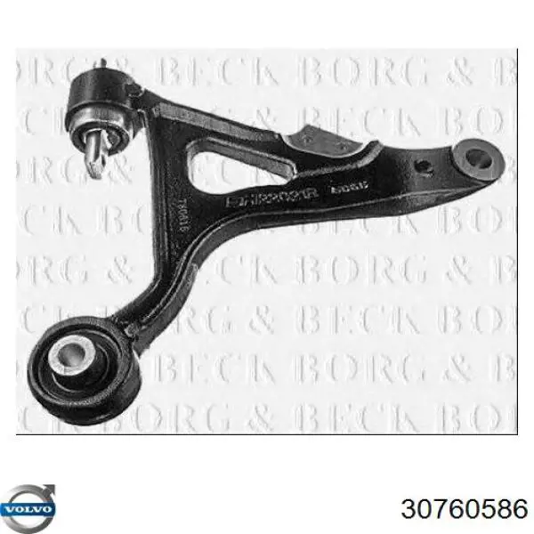 Brazo inferior izquierdo de la suspensión delantera 30760586 Volvo