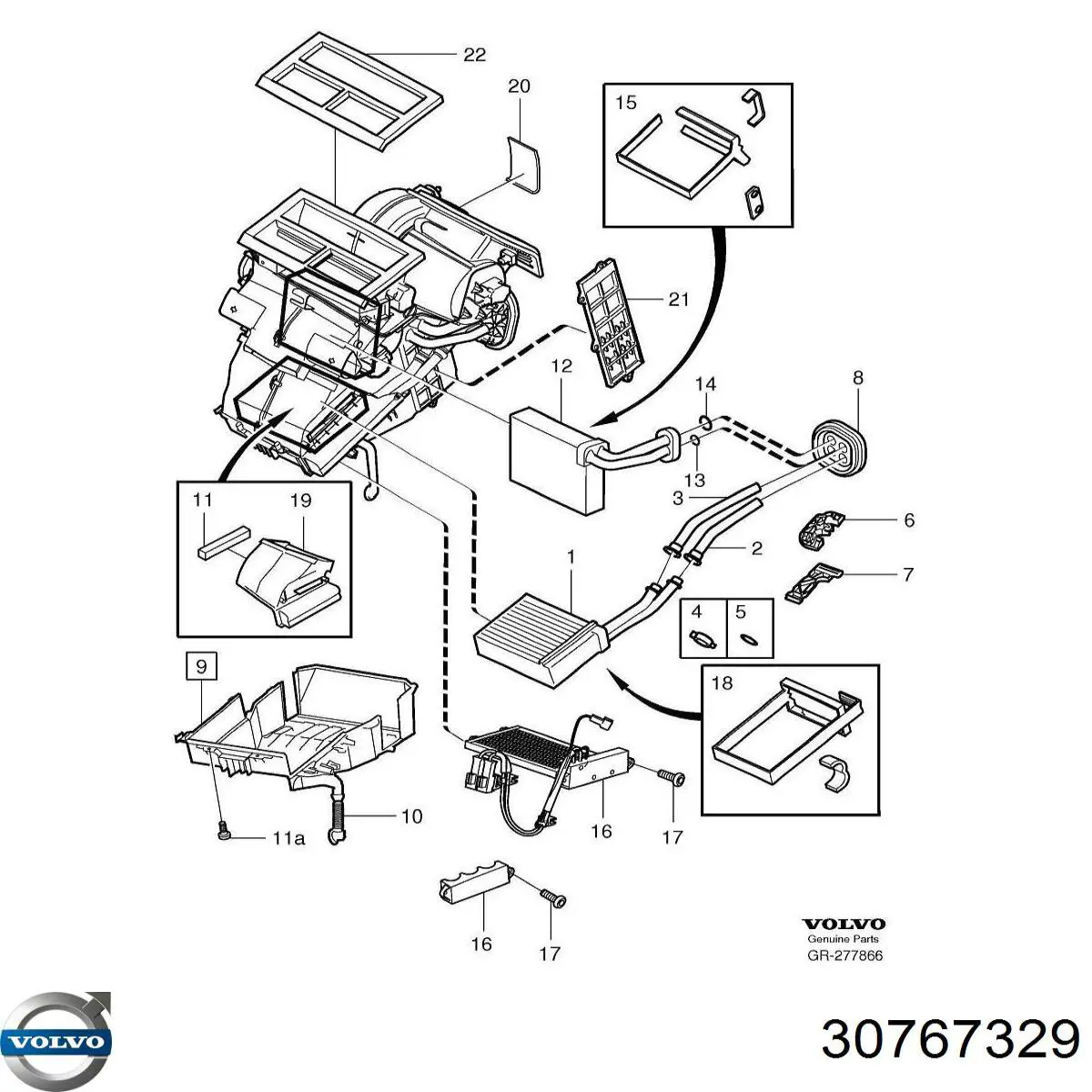 Evaporador de aire acondicionado Volvo 30767329 precio, desde 53,72 EUR