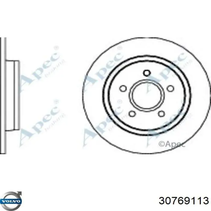 Disco de freno trasero Volvo V40 525, 526