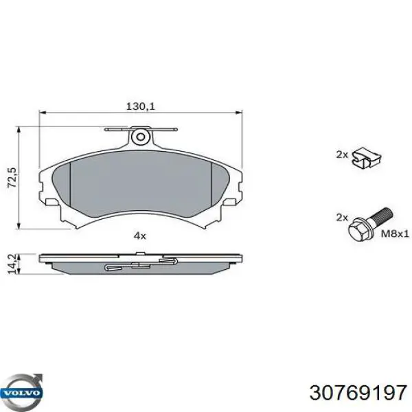 Comprar 30769197 Volvo Pastillas delanteras de freno